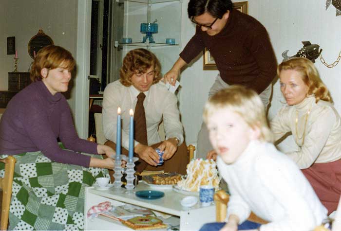 183: Cryokursdeltagare hemma hos Lahja 70-talet